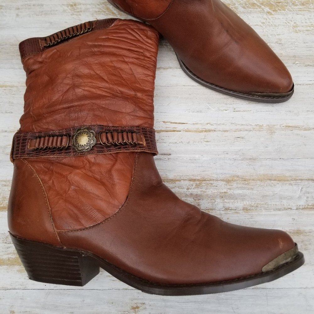 Ferrante Sz 8 Slouch Ankle Boot 80s Unworn